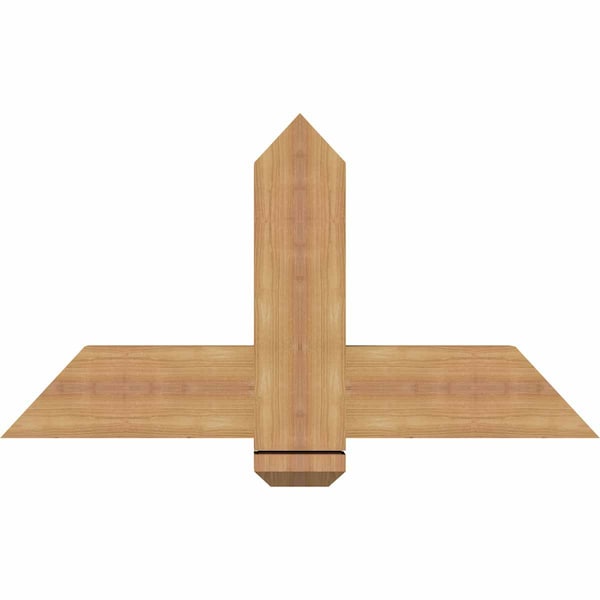 Ekena Millwork Eugene Smooth Timber Gable Bracket, Western Red Cedar, 36"W x 19"H x 3 1/2"D x 5 1/2"F, 13/12 Pitch GBW036X19X0406EUG00SWR - main